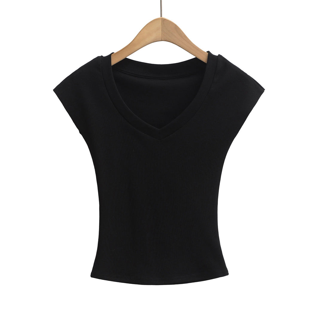 Dame Korte Ærmer V-Hals T-Shirt Stilla