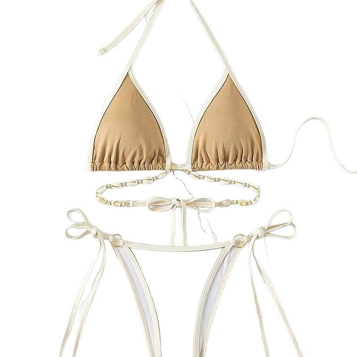 Dame Triangel-Bikini med justerbare stropper og fashionable accenter Stilla