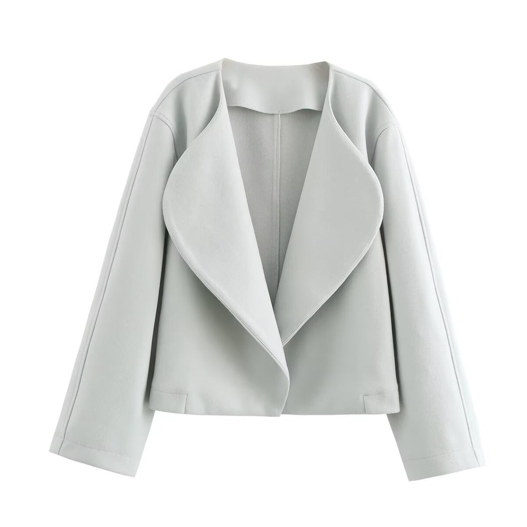Damer elegant kort jakke med moderne ståkrave Stilla