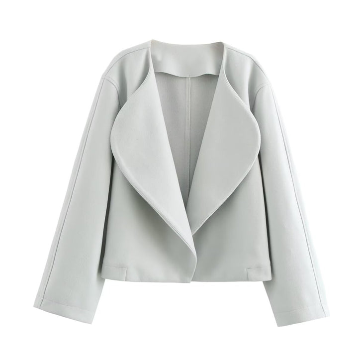 Damer elegant kort jakke med moderne ståkrave Stilla