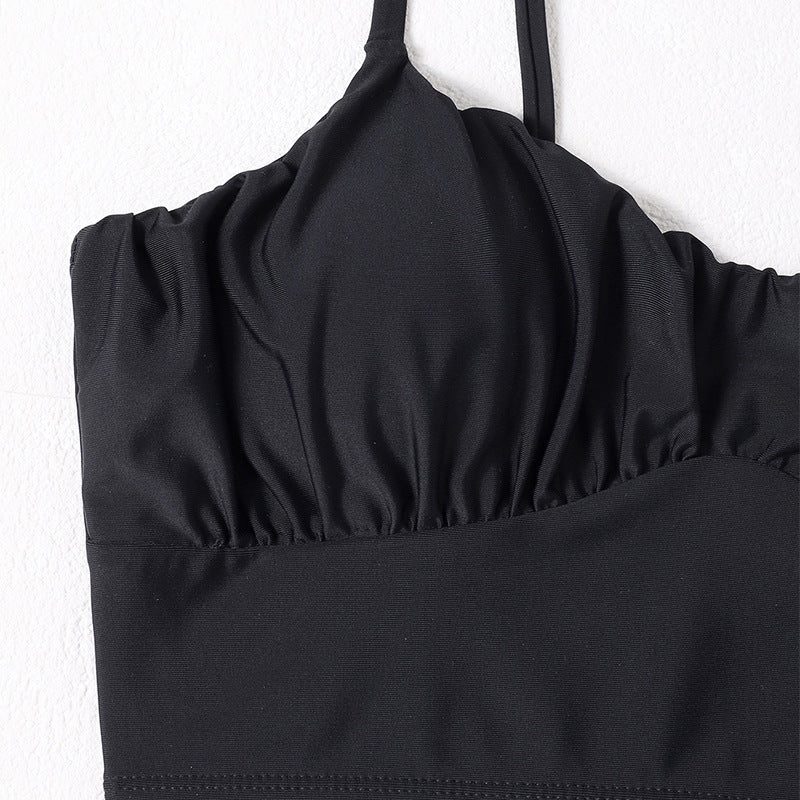 Dame Sport-Bikinioberteil med justerbare stropper og rynket design Skovae