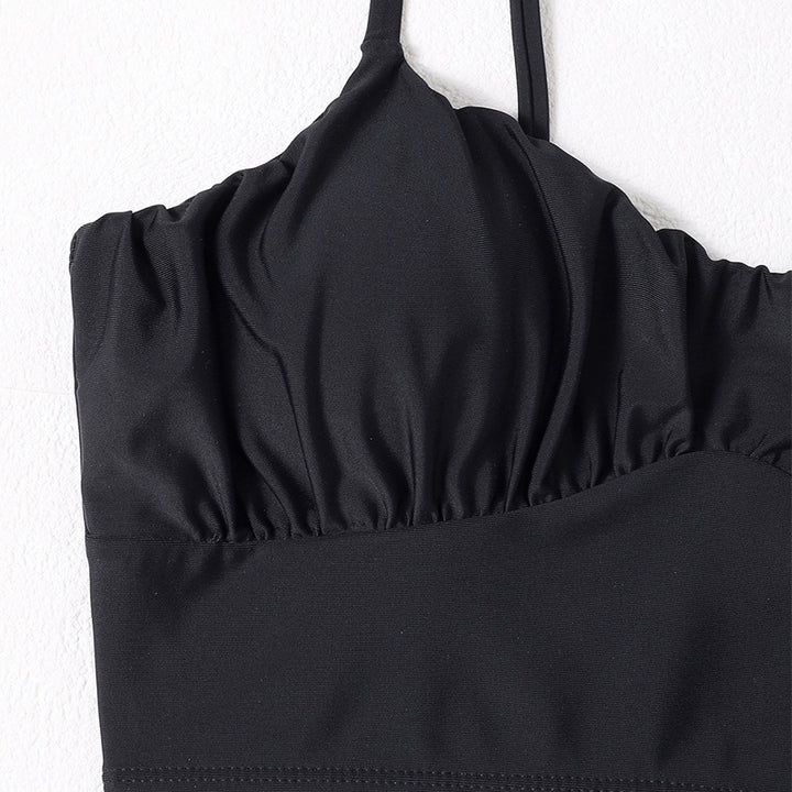 Dame Sport-Bikinioberteil med justerbare stropper og rynket design Skovae