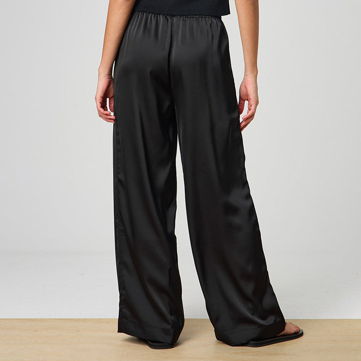 Femme Let Satin-Bred-Bukser Stilla