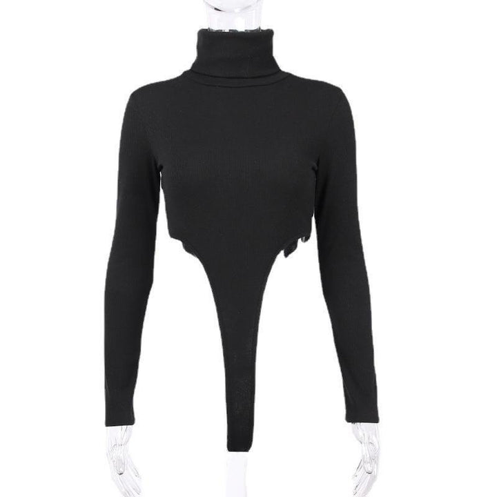 Dame Langærmet Bodysuit med kreativ Cut-Out-Design Stilla