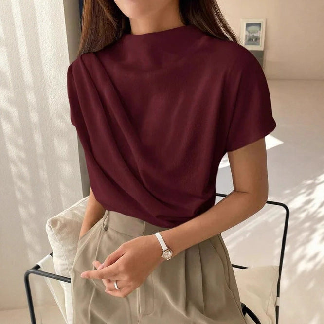Dame Elegant og afslappet top med draperet design Skovae