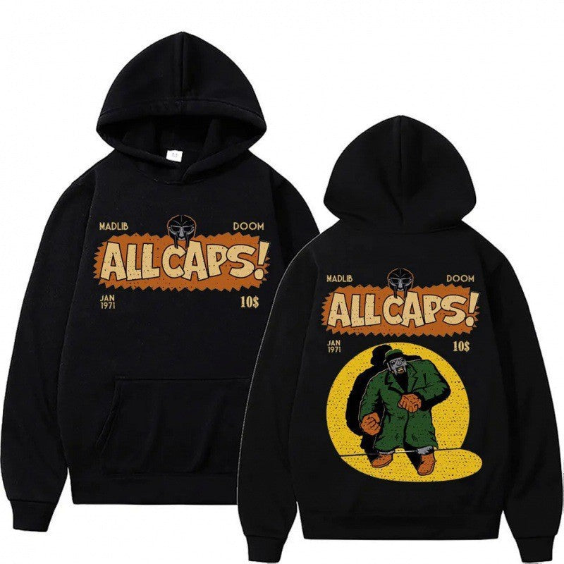 Kvinders hoodie med kreativt tegneserieprint Skovae