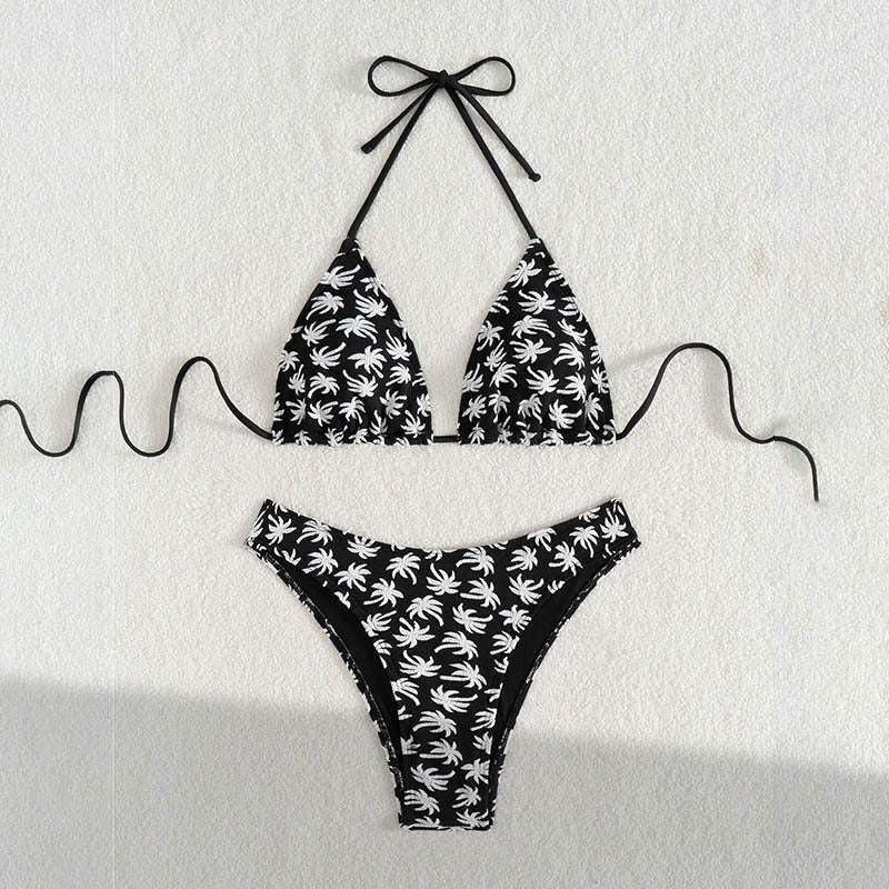 Dame Triangel-Bikini med floral Palma-design Skovae