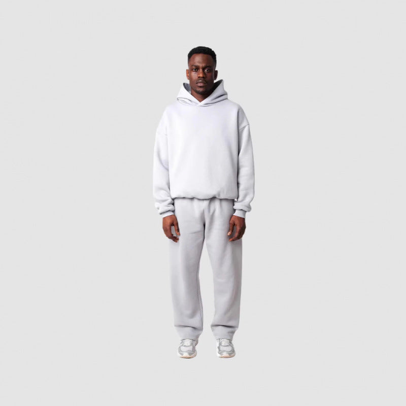 Kvinders hyggelige sweatshirt og bukser sæt med høj krave og afslappet pasform Skovae