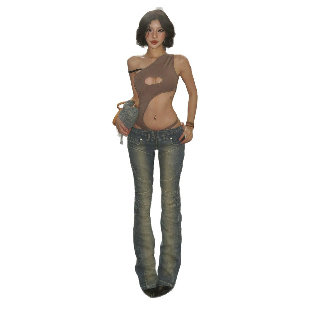 Damen Bootcut Jeans mit modischem Schnitt und stylishen Distressed-Details Skovae