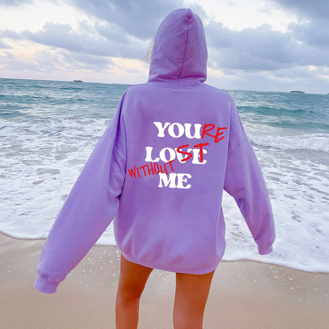 Kvinder Oversized Hoodie med Inspirerende Print Skovae
