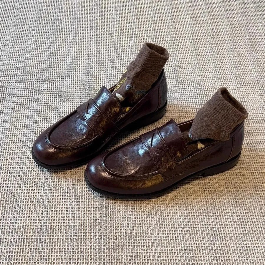 Herrer afslappet læder slippers Stilla