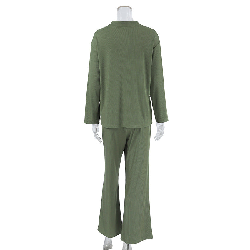 Dame elegant pyjamases med knapbar overdel og afslappede bukser Stilla
