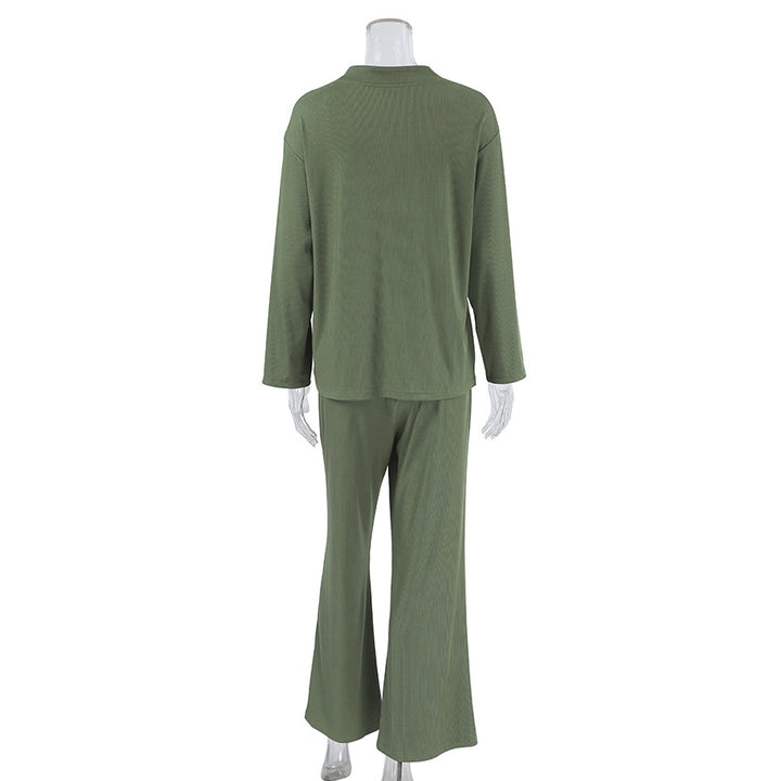 Dame elegant pyjamases med knapbar overdel og afslappede bukser Stilla