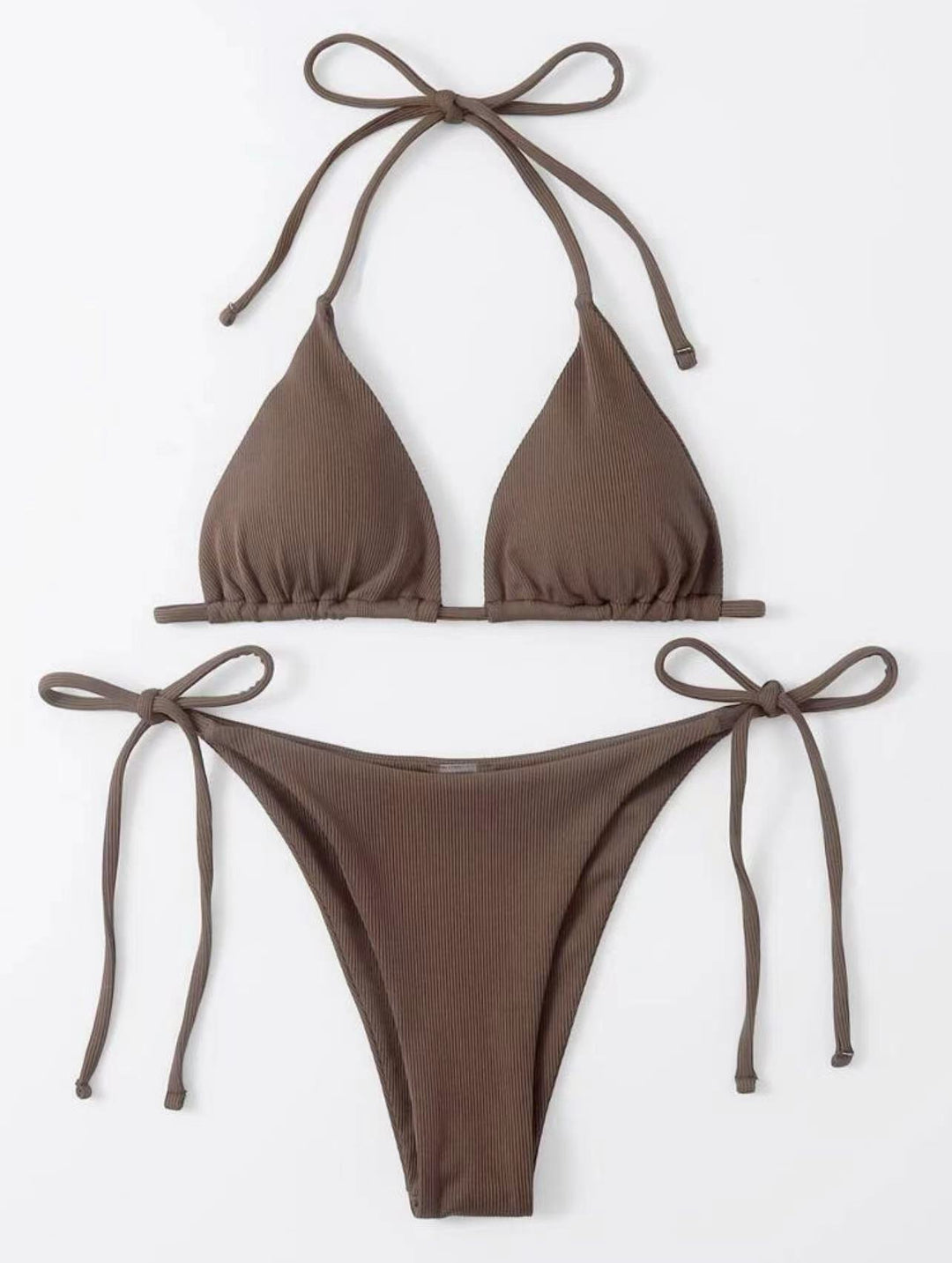 Dame triangel-bikini med justerbare snore Skovae