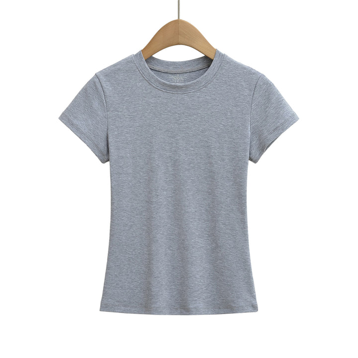 Dame klassisk Rundhals T-shirt lavet af blødt bomuldsstof Stilla