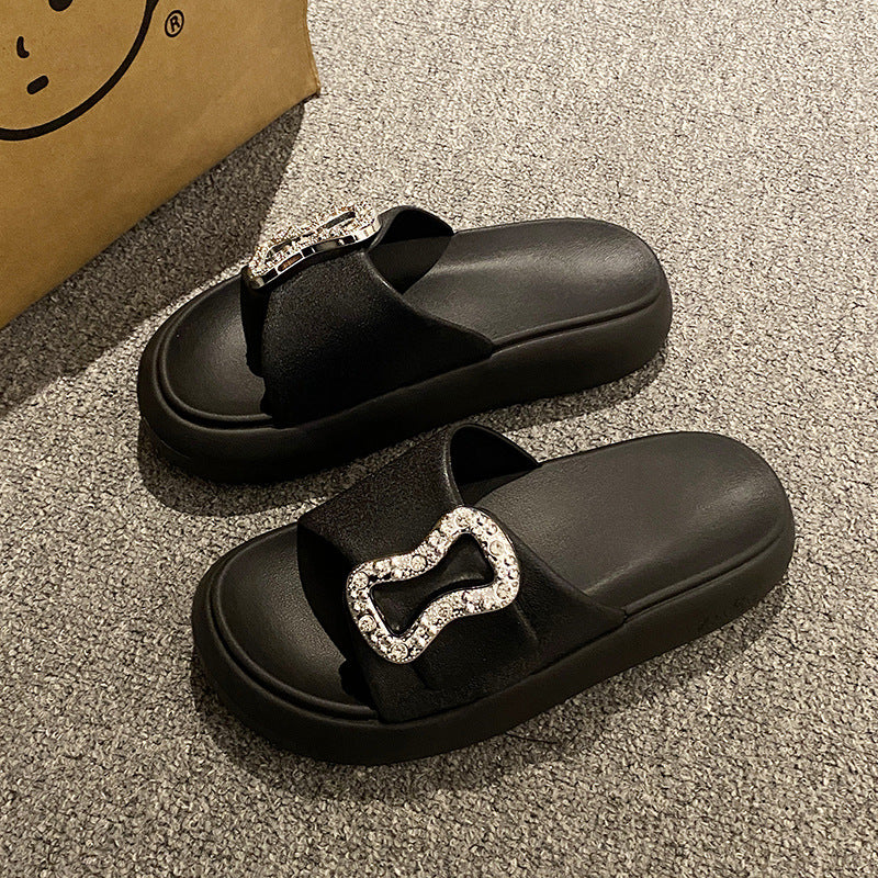 Dame Glamourøse Wellness-Slipper med glitrende detaljer Stilla