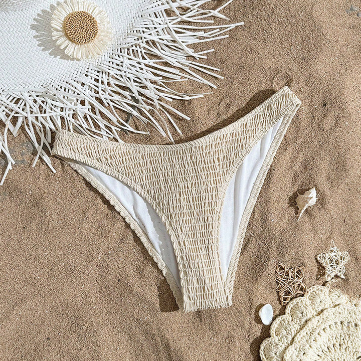 Dame høj talje bikini trusse med struktureret design Skovae