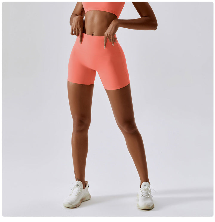 Stilla | Farve Nude Feel Yoga Shorts Høj Talje Tætte Sports Leggings Til Hofte Løftende Løb Workout