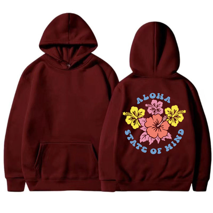 Kvinders hættetrøje med blomster aloha design og behagelig pasform Stilla