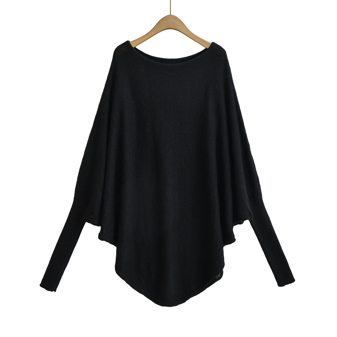 Dame Oversized Pullover med asymmetrisk snit og blød struktur Stilla