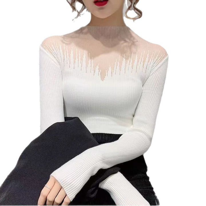 Kvindernes elegante sweater med transparente accenter Stilla