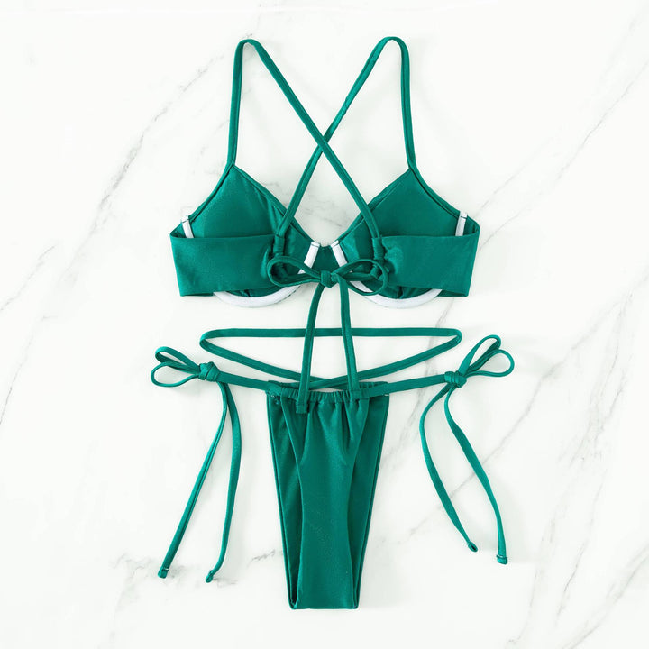 Dame Triangel-Bikini med innovativt bære system og figurskærende snit Skovae