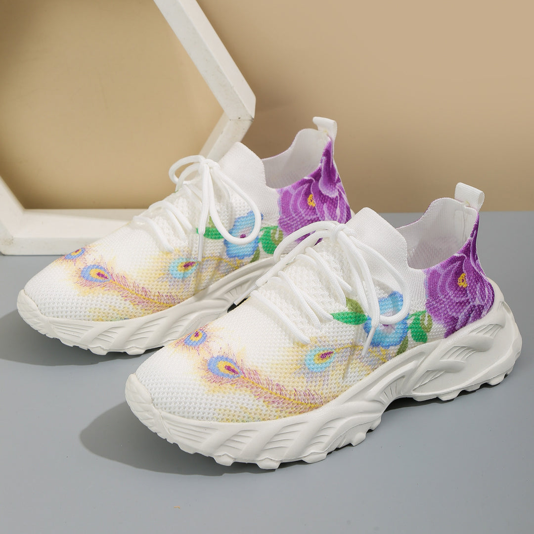 Dame Åndbare Sneakers med blomsterdesign og skridsikker sål Stilla