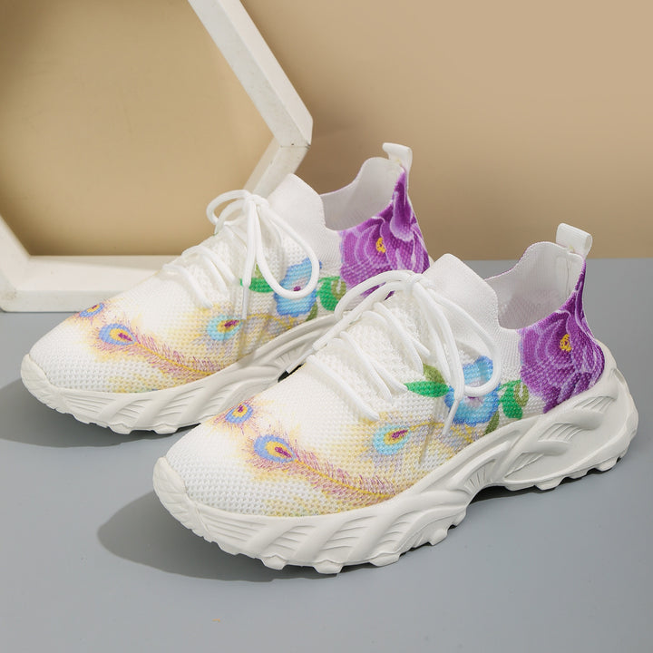 Dame Åndbare Sneakers med blomsterdesign og skridsikker sål Stilla