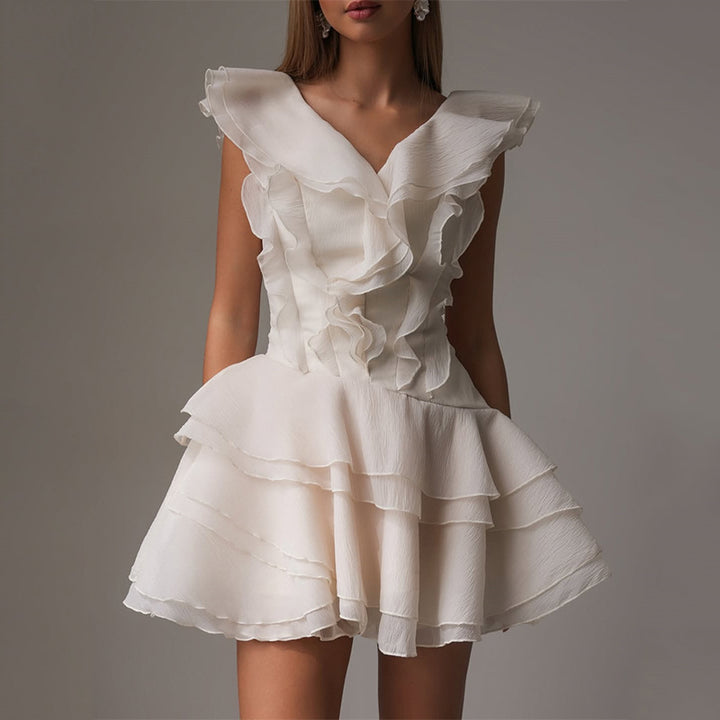 Dame Legesyg Mini Kjole med Rynkedetaljer Stilla