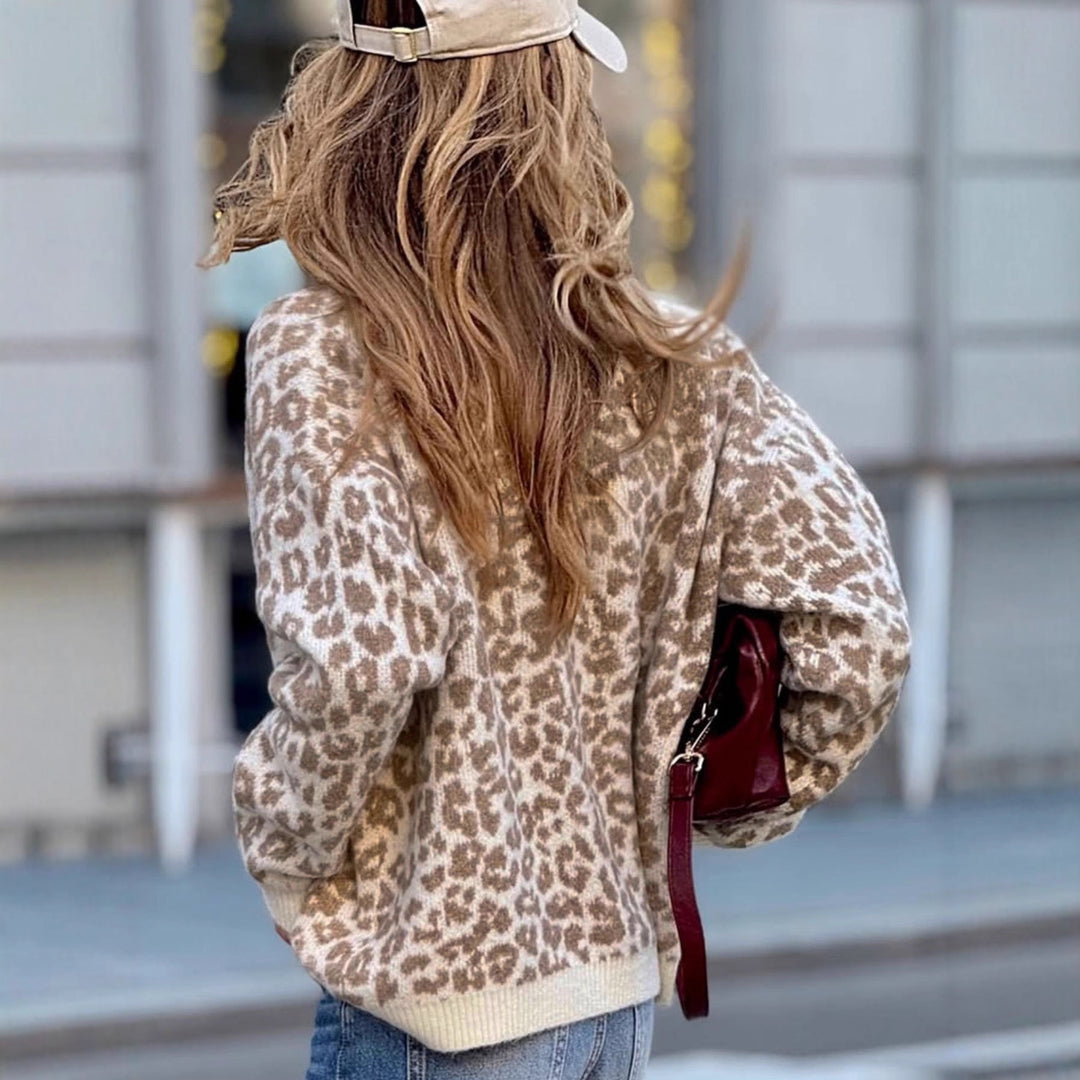 Kvinders afslappet dyreprint sweater Stilla