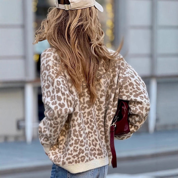 Kvinders afslappet dyreprint sweater Stilla