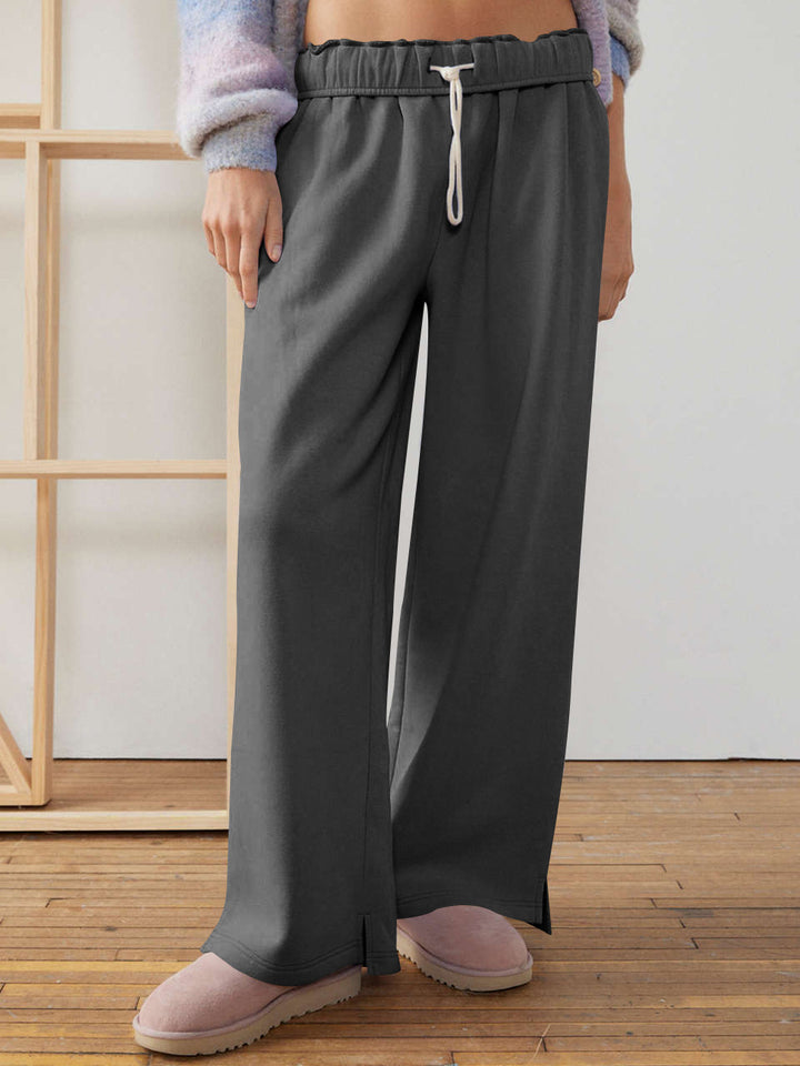 Dame Behagelige Sweatpants med vidde ben og elastisk talje Stilla