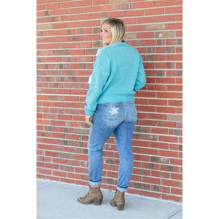 Dame Ripped Boyfriend Jeans med afslappet pasform Stilla