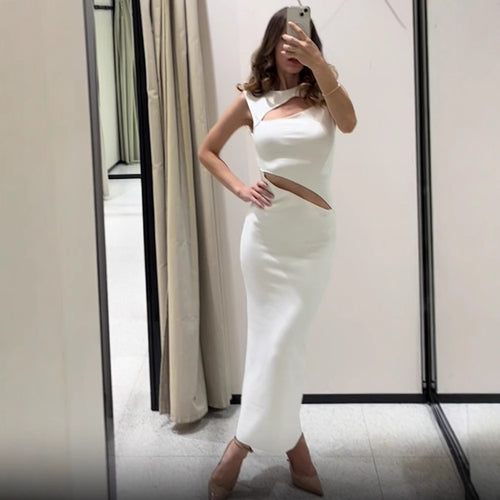 Dame Elegant Maxikjole med raffinerede Cut-Outs Stilla