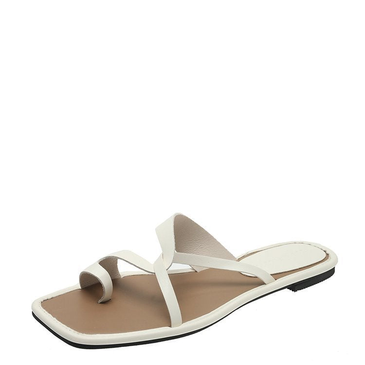 Dame slide-sandaler med moderne krydsriemedesign og komfortabel fodseng Stilla