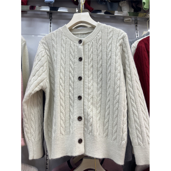 Kvinders cardigan med kabelmønster Stilla