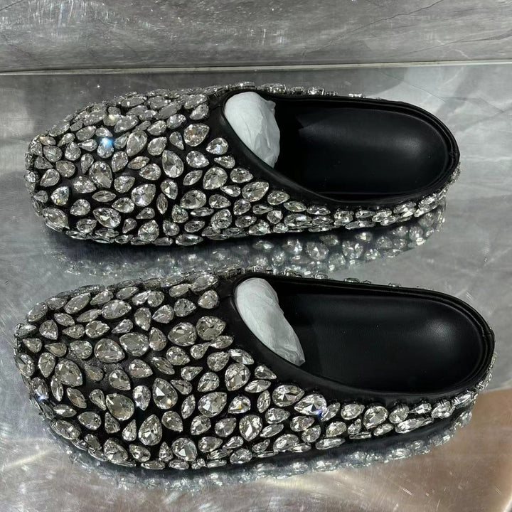 Femme Rhinestone-belagte Slipper Clogs Stilla