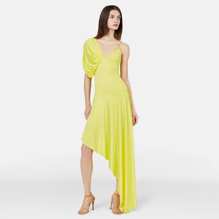 Dame asymmetrisk Onepiece badedragt med voluminøse pufærmer Skovae