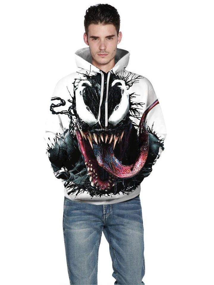Dame hoodie med unikt symbiose-motiv Stilla