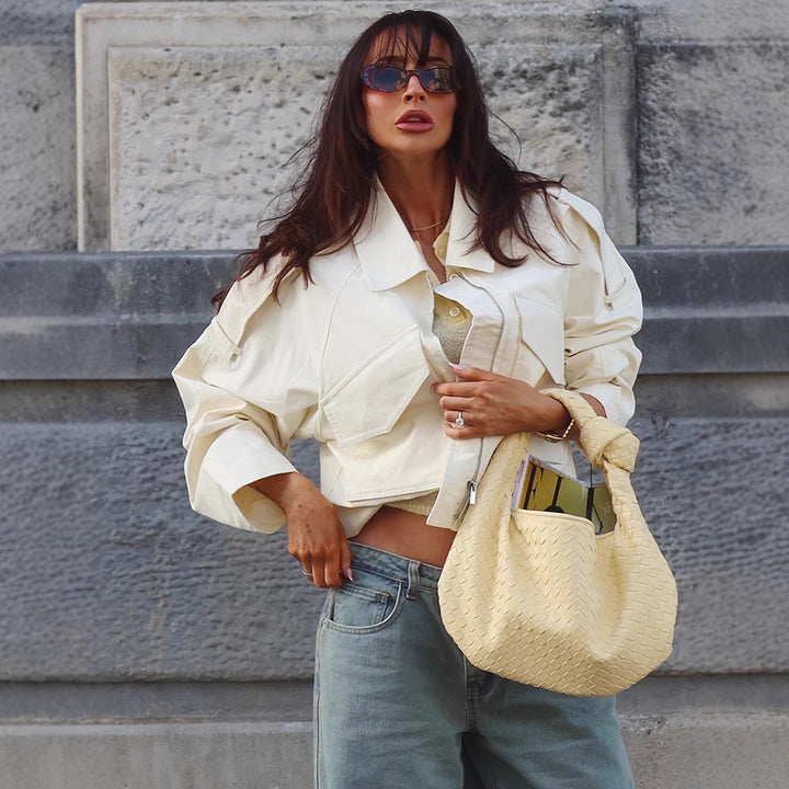 Dame cropped Utility-jakke Stilla