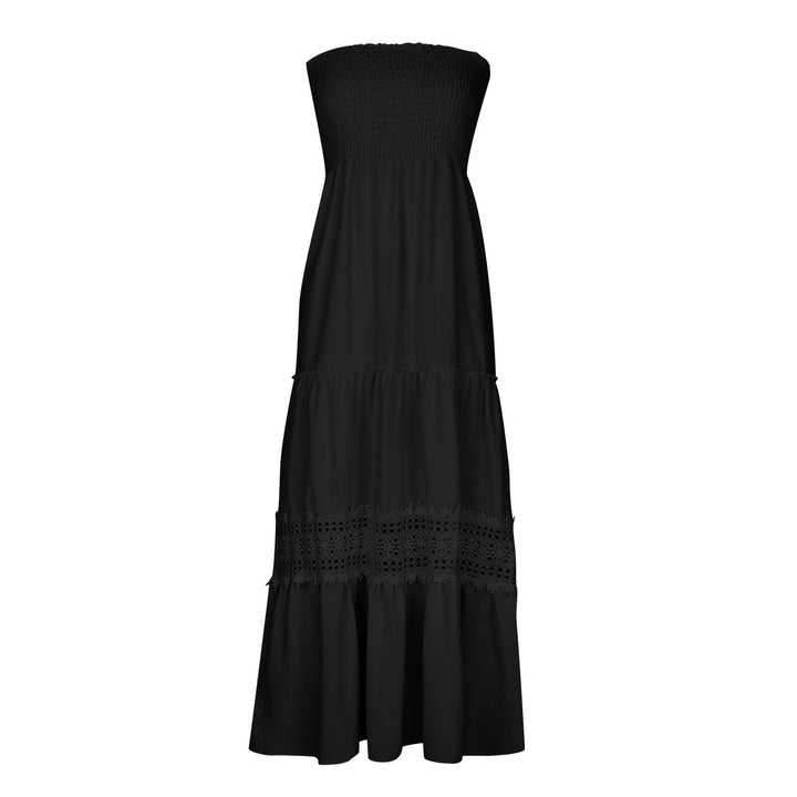 Kvinder Strapless Bohemian Maxi Kjole Stilla