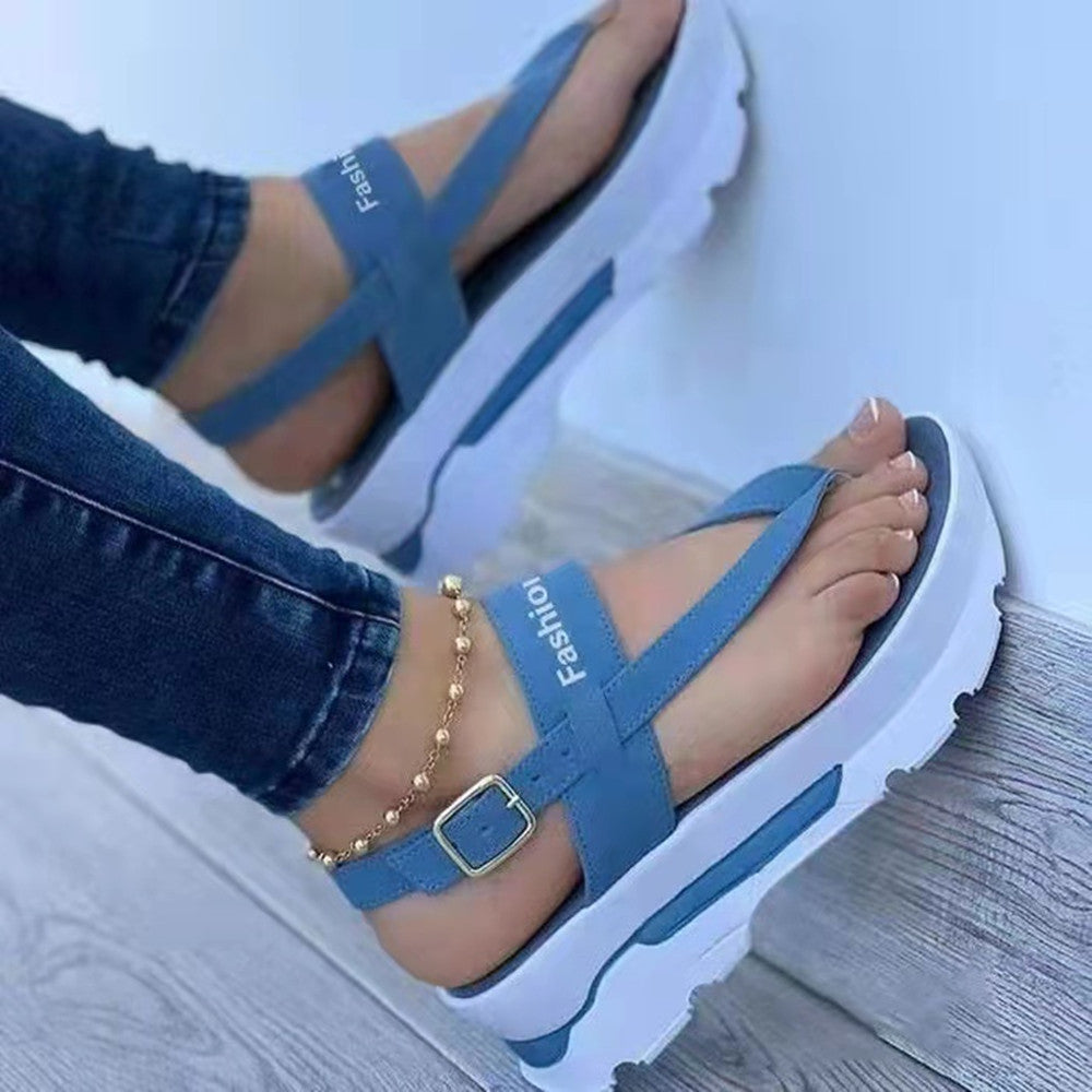 Dame platform-sandaler med justerbar rem Stilla
