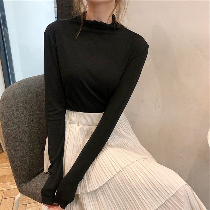 Kvinder Langærmet Turtleneck Top Stilla