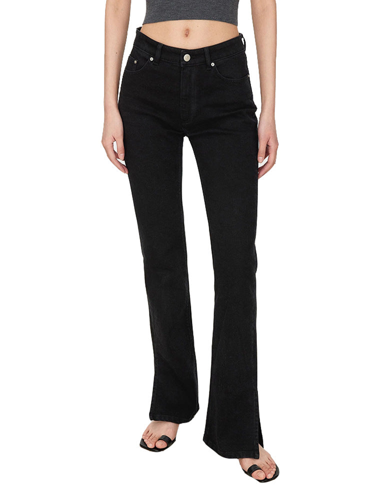 Dame højtaljede flared jeans med tidløst elegant snit Stilla