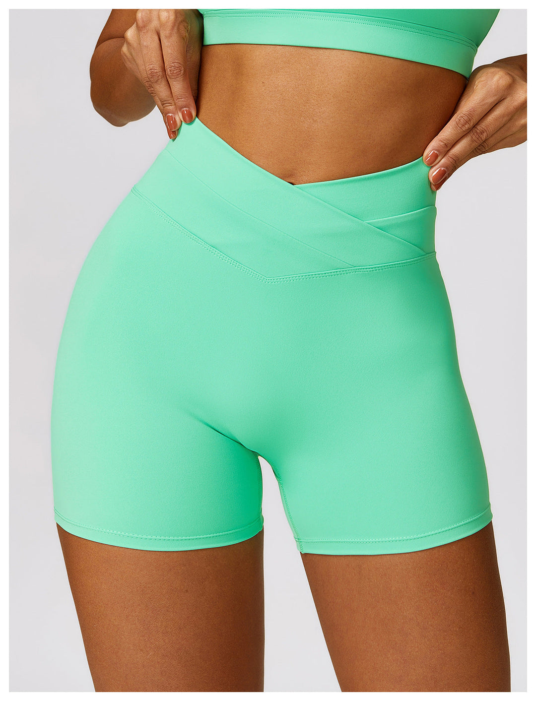Stilla | Hip Raise Yoga Shorts Cross Høj Talje Træningsbukser Til Damer