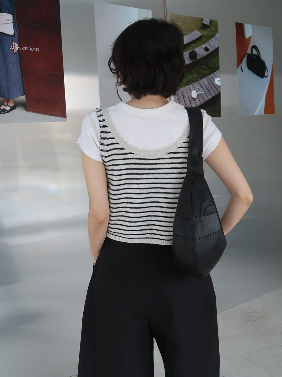 Dame casual overalls med flæsedetaljer og knælangt snit Stilla