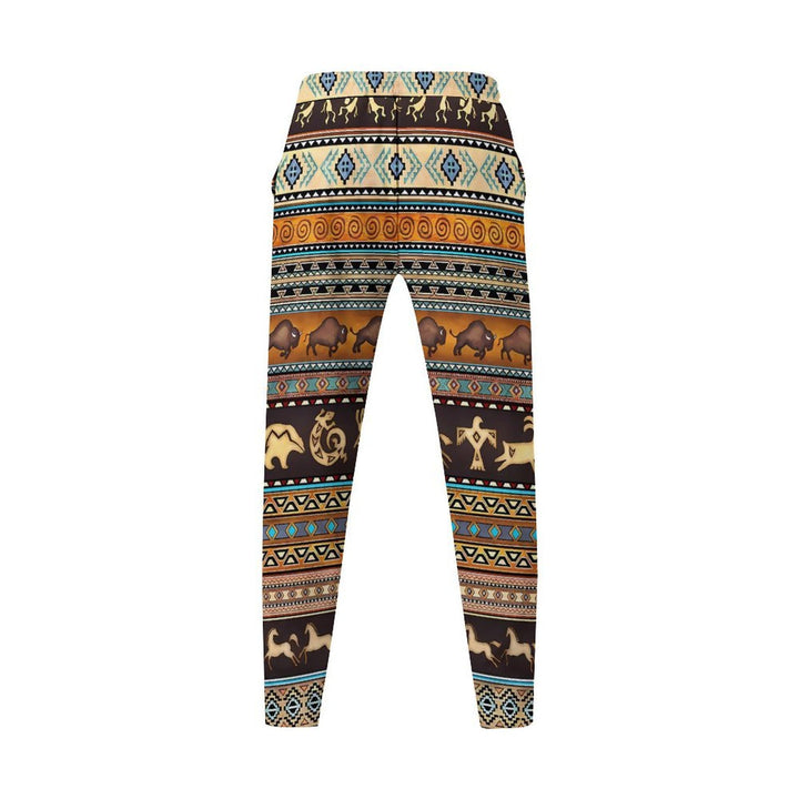 Dame leggings med tribal-inspireret mønster og elastisk talje Stilla