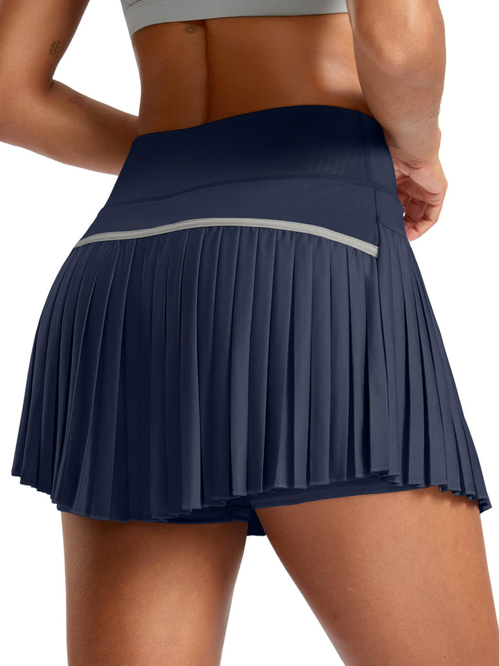 Dame Sporty Plisseret Skirt med integrerede Shorts Skovae