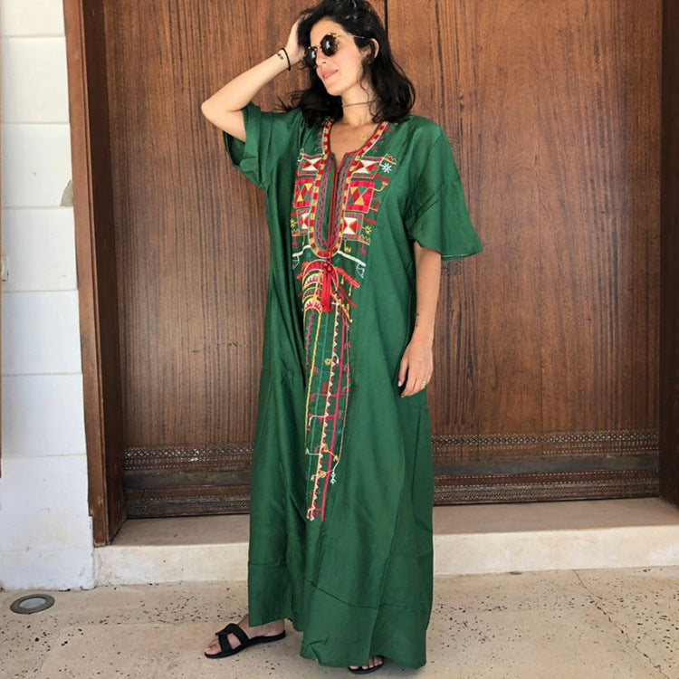 Dame Langærmet Kaftan Kjole Stilla