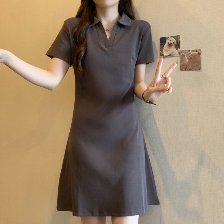 Femme Polo Stil Kjole Stilla
